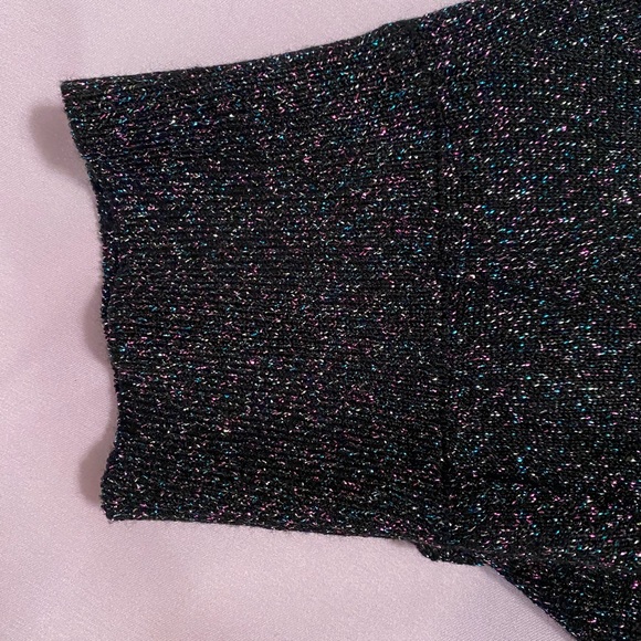 Express metallic/shimmer cold shoulder sweater - Picture 6 of 8